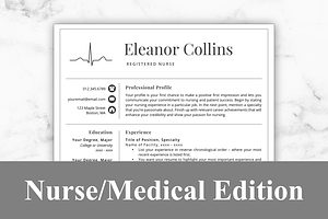 Nurse Resume Template - Eleanor