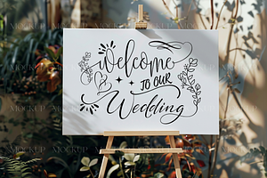 24x36 Sign Mockup, Wedding Sign