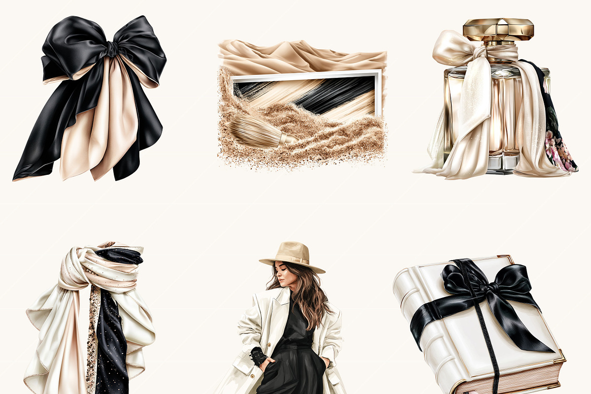 Fashion Girl Clipart Bundle, a Person Illustration by BusyDaydesign (Photo 2 of 9)