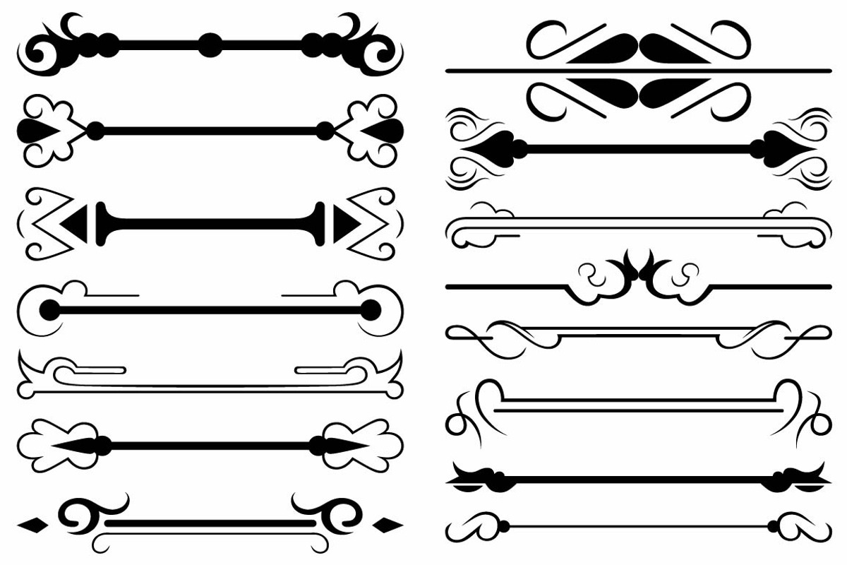 Vector set ornaments 44, a Pattern Graphic by LineworkStock