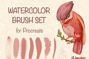 Watercolor brushes for Procreate, a Texture Graphic by KrisPlazun (Thumbnail 1 of 6)