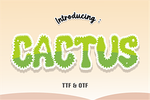 Cactus - Cartoon Font Types