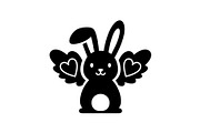 Cute Bunny Love Silhouette Icons, an Illustration by Creativeshirt (Thumbnail 25 of 51)