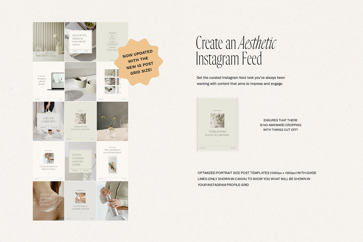 100+ Minimal Instagram Templates, a Social Media Template by Willow & White Studio (Photo 8 of 11)
