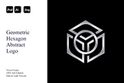 Geometric Hexagon Abstract Logo, a Branding & Logo Template by Luxury Logos (Thumbnail 1 of 4)