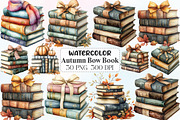 Autumn Bow Book Stack Clipart, an Illustration by CraftArtStudio (Thumbnail 1 of 6)