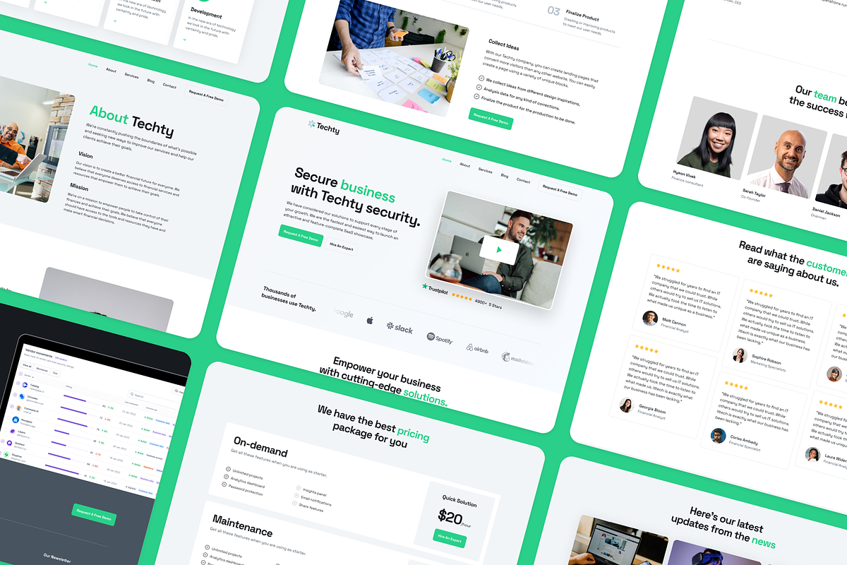 Techty: IT & Software Figma Template, an UI Kit Template by FinestDevs (Photo 7 of 8)