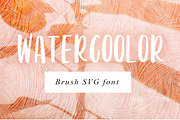 Watercolor SVG Brush Font, a Script Font by Heartmade by Claudia (Thumbnail 1 of 2)