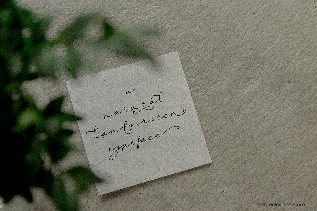 Ocean Vinley Signature, a Handwritten Font by madeDeduk (Photo 2 of 10)