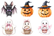 Cute Halloween Watercolor, a Seasonal Illustration by CitraGraphics (Thumbnail 4 of 5)