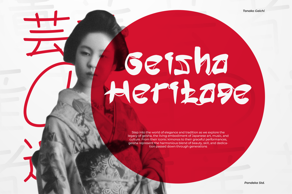Tanako Gaichi - Japanese Korean Font, a Handwritten Font by Pandeka Studio (Photo 2 of 9)