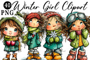 Winter Girl Clipart, an Illustration by Daily.Designs (Thumbnail 1 of 5)