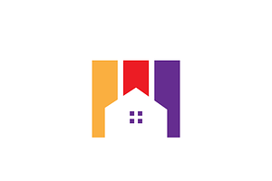 painting house services house logo, a Branding & Logo Template by devastd