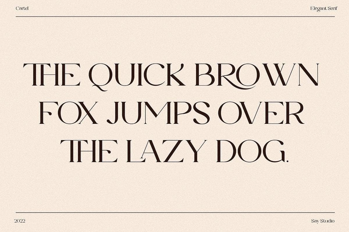 The Cartel - Elegant Serif Font, a Serif Font by Say Studio (Photo 16 of 19)
