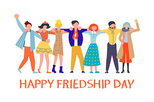 Happy friends group of people