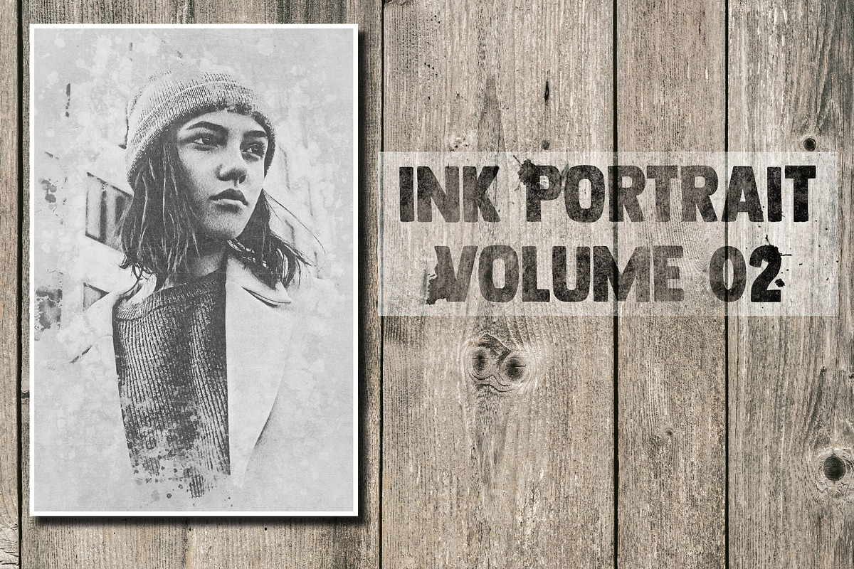 Ink Portrait Volume 02, an Action Add-On by Gromov Design (Photo 1 of 6)