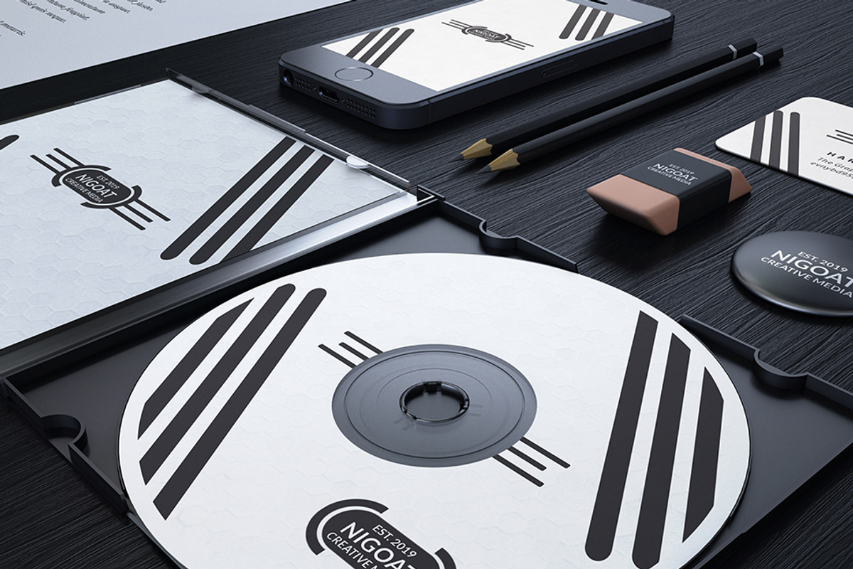 Black Branding Identity, a Product Mockup by TheFeture (Photo 1 of 10)