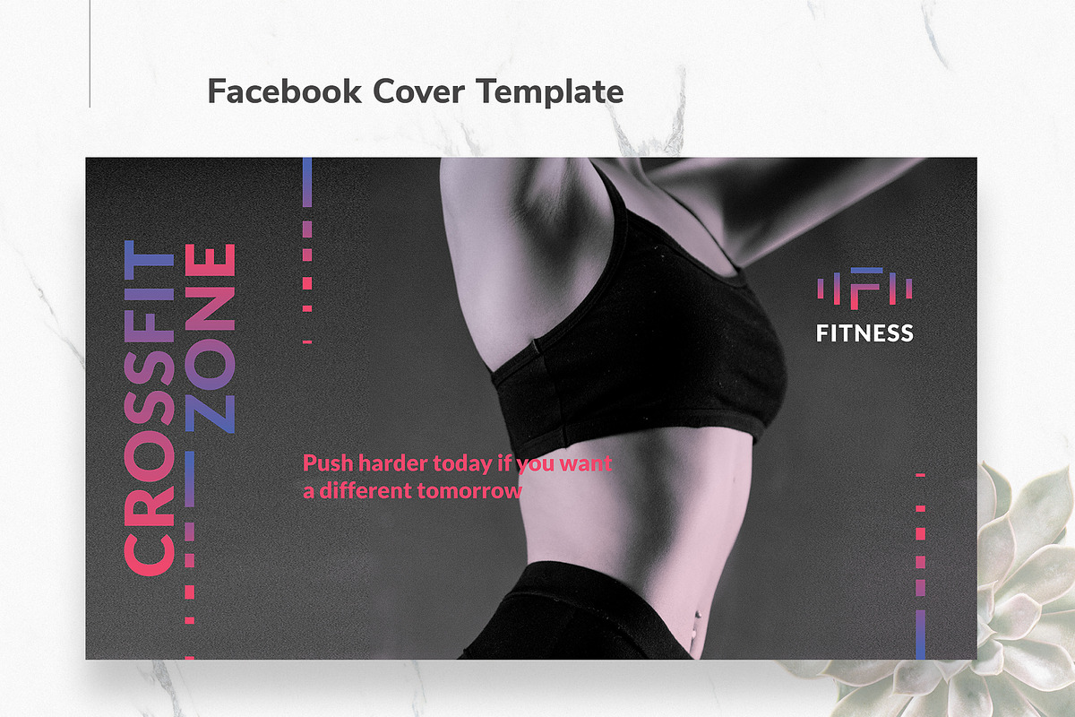 Fitness Studio Facebook Materials, a Social Media Template by TemplatesNow! (Photo 3 of 7)