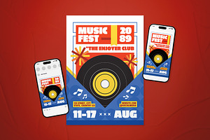 Music Festival Event Flyer Set, a Flyer Template by The Good Store