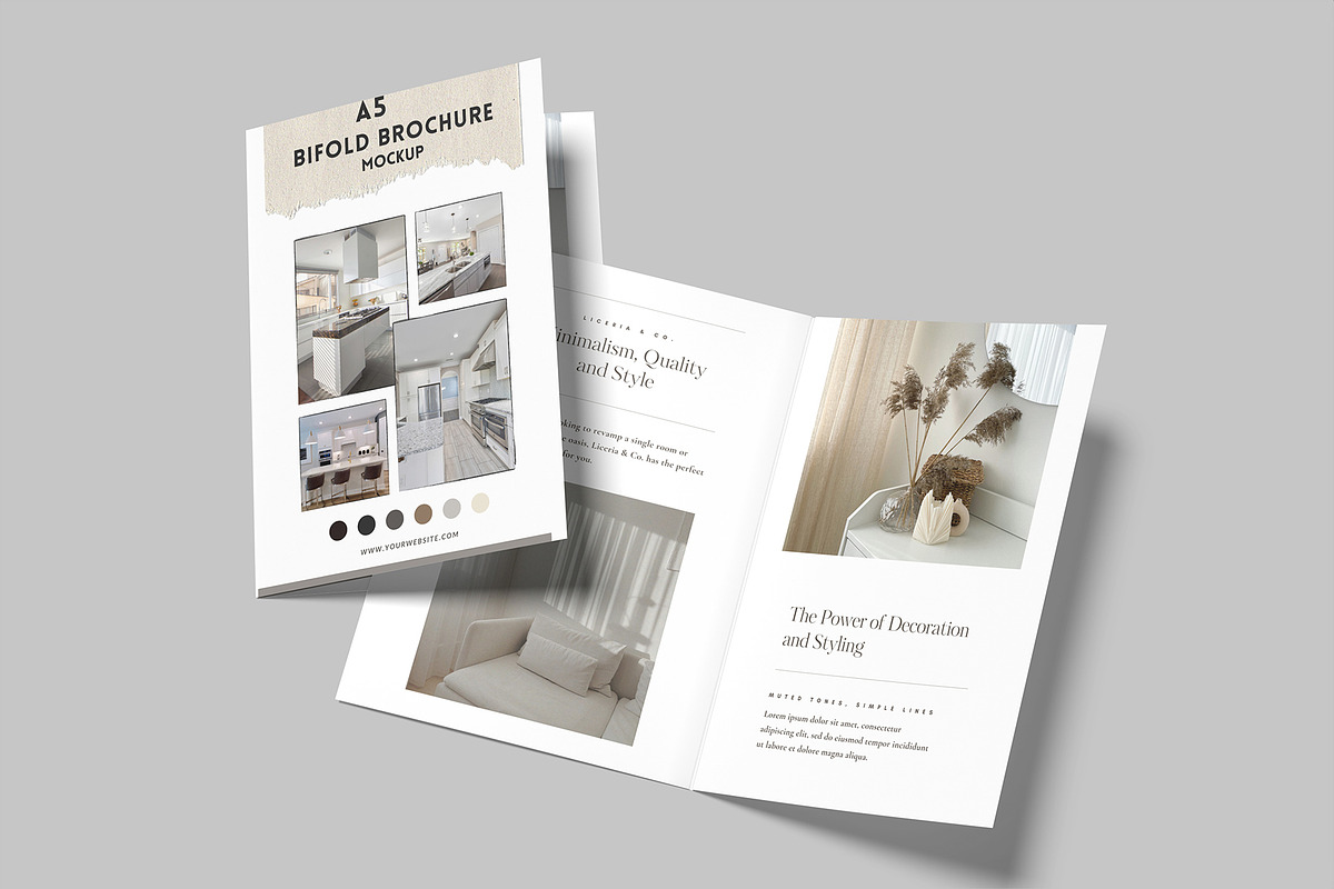 A5 Bifold Brochure Mockup, a Flyer Template by lamorastudio (Photo 6 of 11)