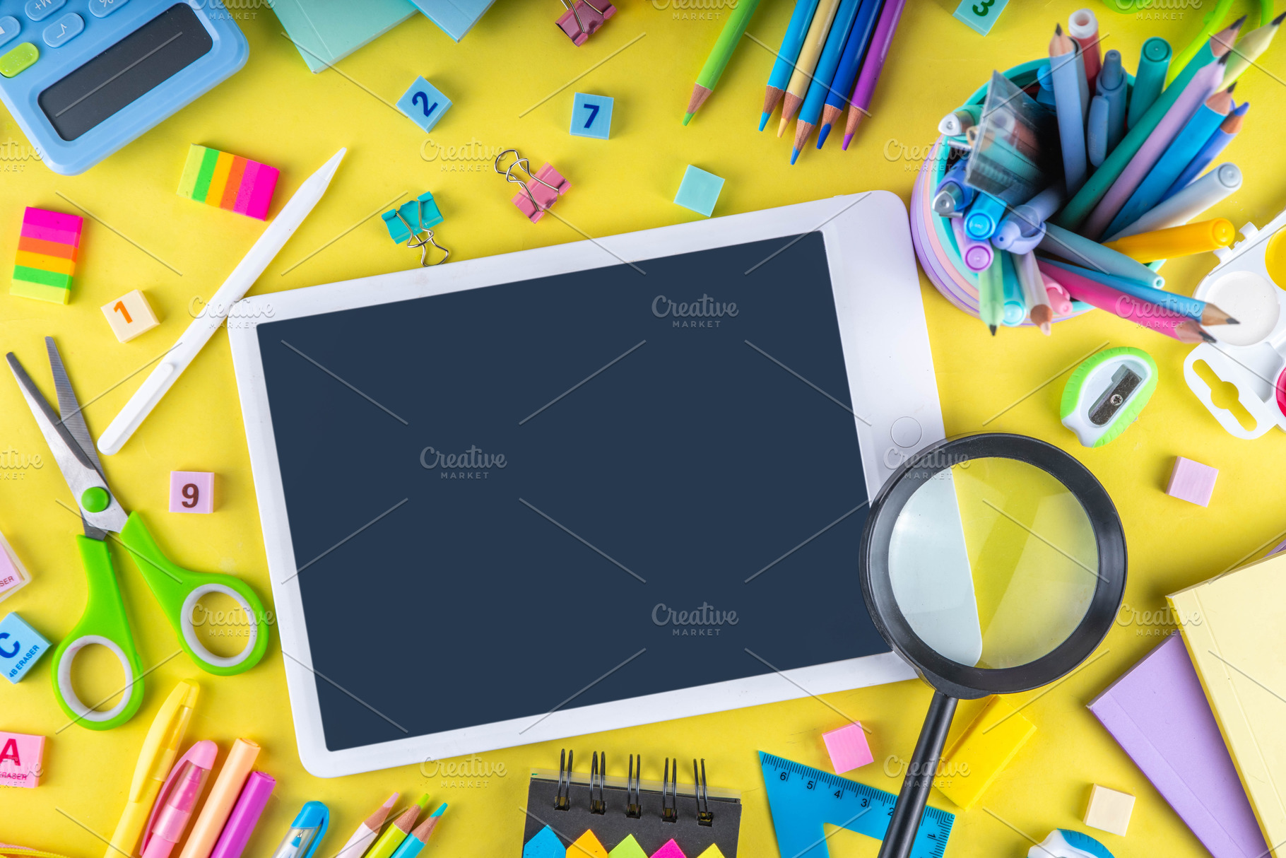Back to school colorful background, a School & Education Photo by Rimma