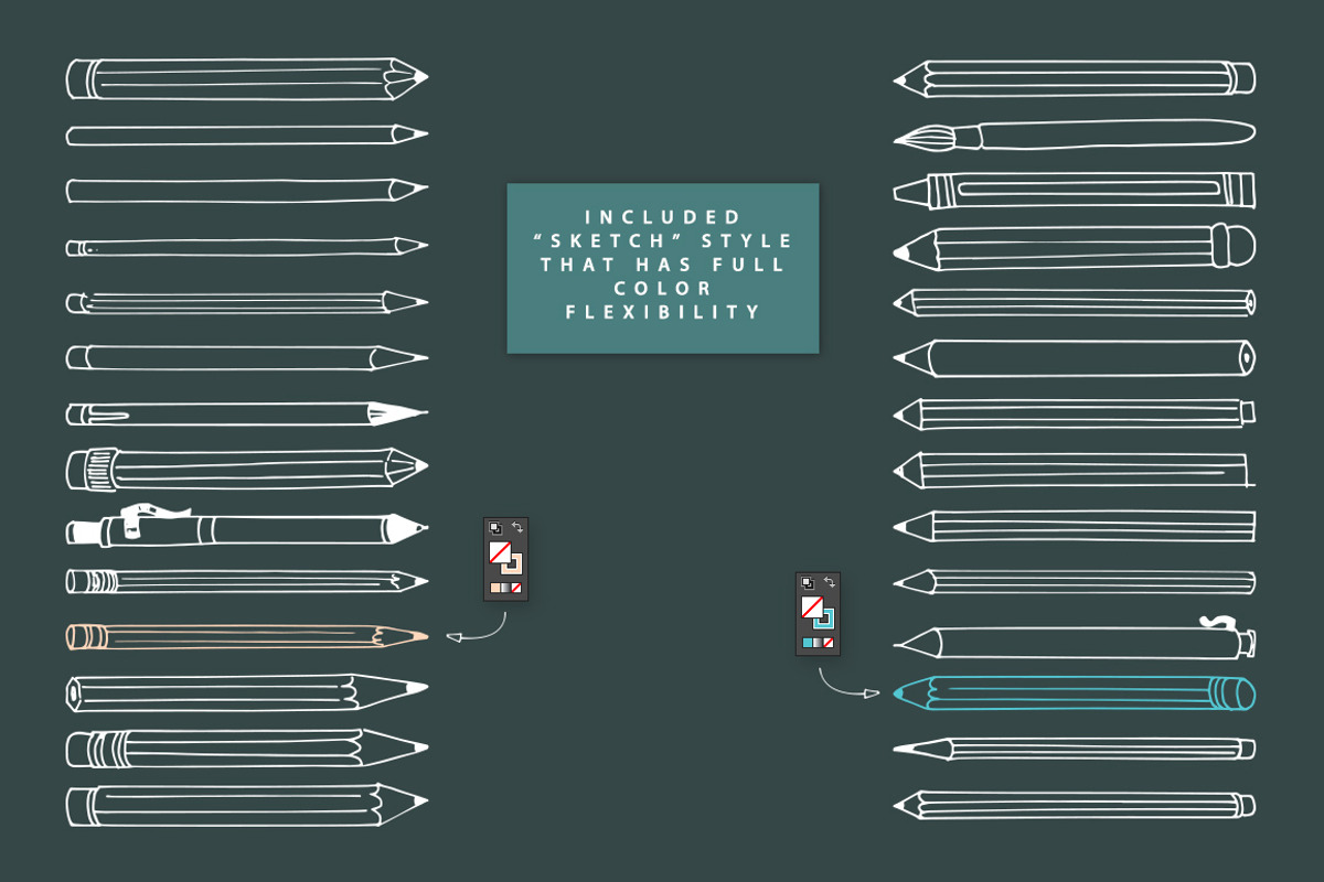 Perfect Pencil Illustrator Brushes preview 5