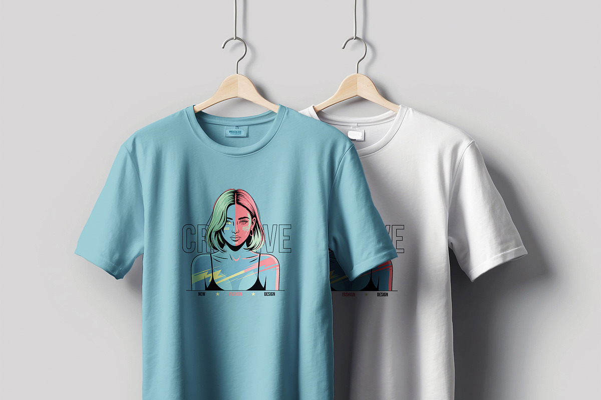 Vibrant Duality T shirt Design, a Stationery Template by MightyDesign (Photo 2 of 6)