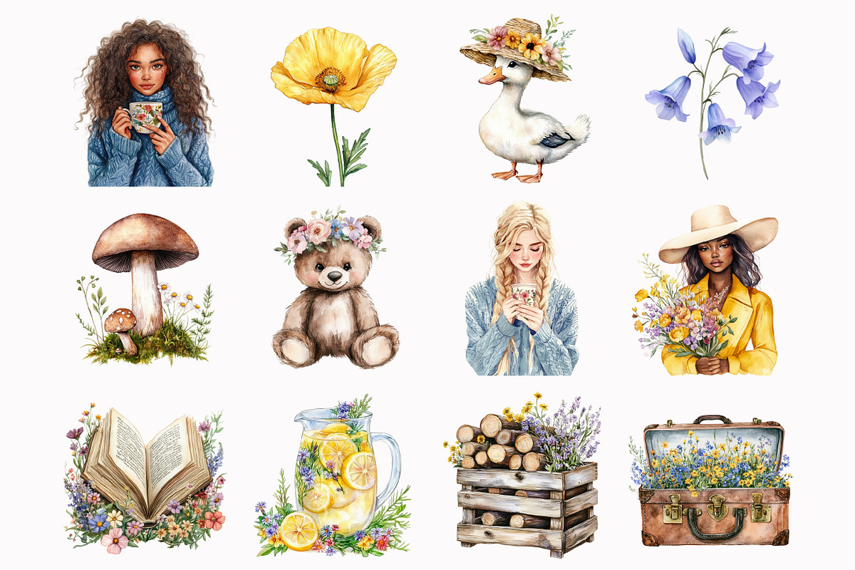 Watercolor Cabin Clipart, a Seasonal Illustration by Design Market (Photo 2 of 5)