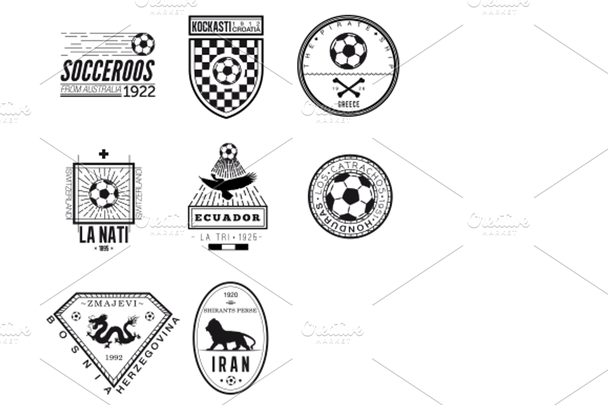 Football Teams vintage badges preview 5