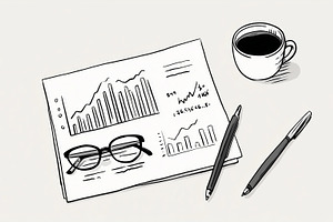 Financial documents with bar charts, a Business Photo by MistyDay