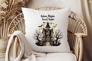 Halloween Horror House Salem Night P, an Illustration by DreamCafeArt (Thumbnail 6 of 7)