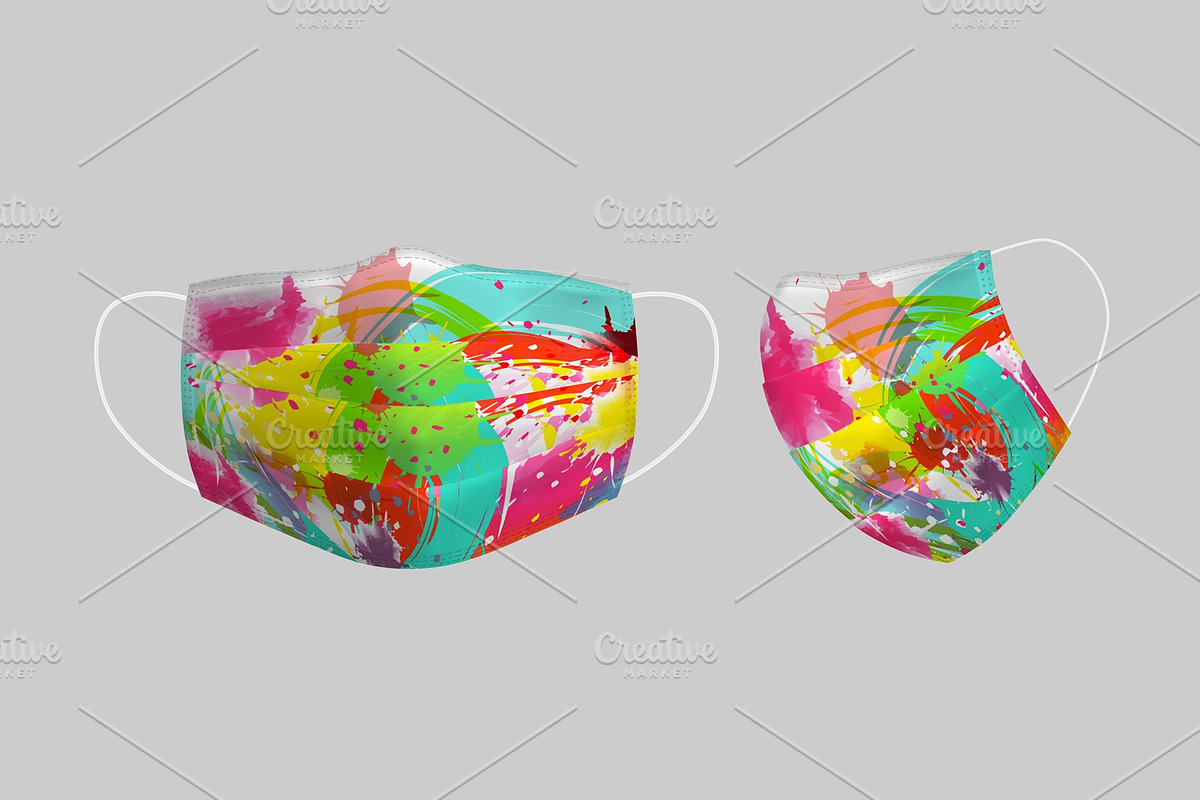 Realistic medical face mask, a Mask Mockup by Kseniia_designer's shop (Photo 2 of 4)