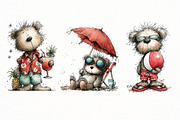 Whimsical summer teddy bear Clipart, an Illustration by Designworld (Thumbnail 6 of 6)