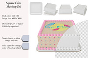 Edible cake Mockup set. PSD mockup., a Product Mockup by NatalyaZelenova (Thumbnail 1 of 5)