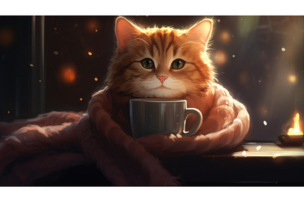A cat that is sitting in a cup, a, an Animal Photo by tilialucida