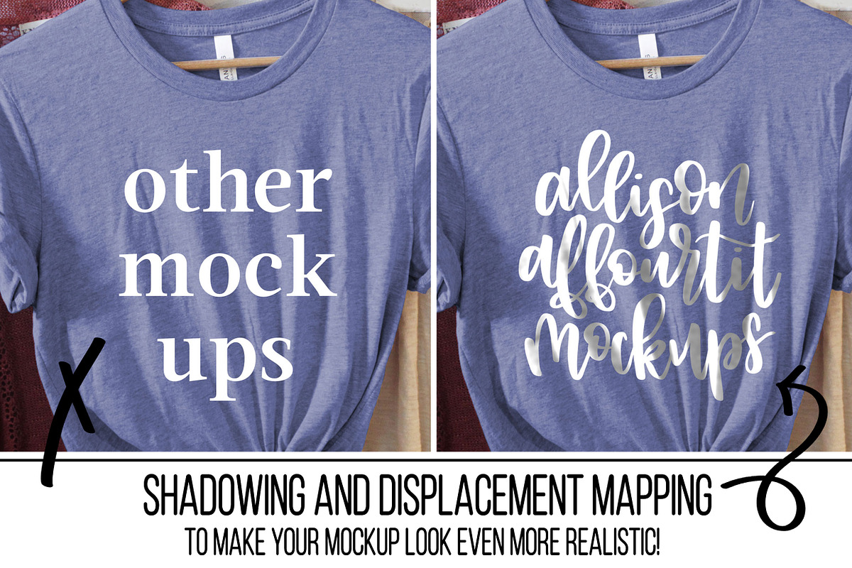 Color Changeable! Bella Canvas 3001, a Shirt Mockup by Allison Affourtit Mocks (Photo 3 of 4)