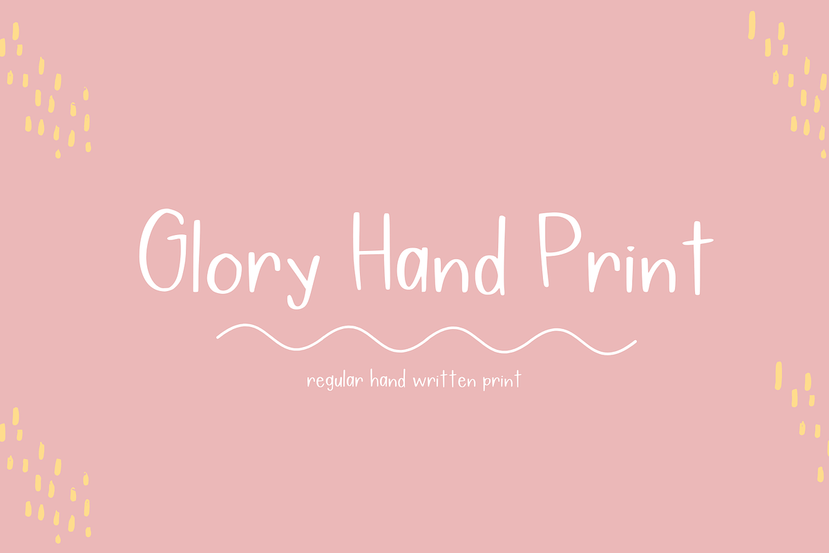 Glory Hand Print - Handwriting Font, a Handwritten Font by lovetistrue (Photo 1 of 11)