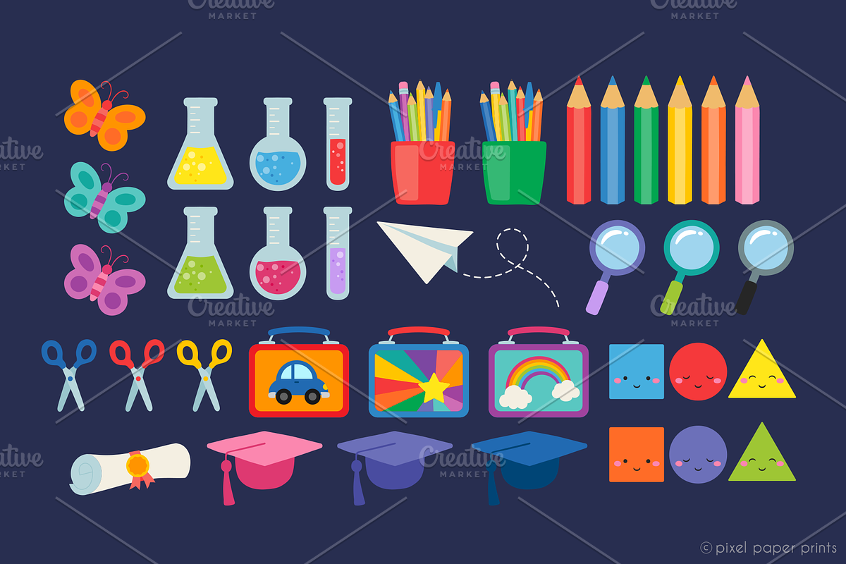 Cute Little School, an Illustration by PixelPaperPrints (Photo 6 of 9)