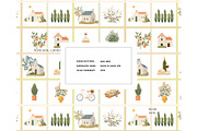 Mediterranean Village House pattern, a Pattern Graphic by Milatoo (Thumbnail 2 of 3)