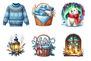 Watercolor Winter Clipart Bundle, an Illustration by SinaCreation (Thumbnail 3 of 7)