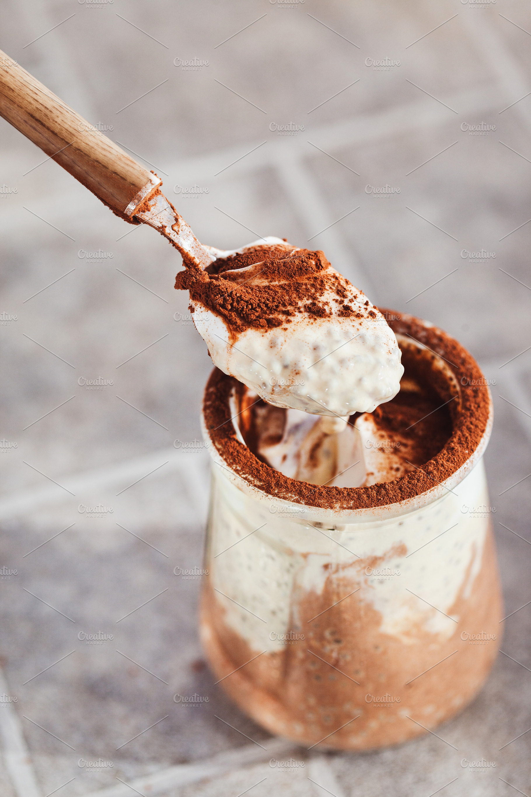 Delicious tiramisu chia seed pudding, a Food & Drink Photo by Kate S
