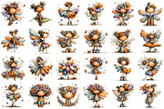 Whimsical Spring Fairy Clipart, an Illustration by designcity5 (Thumbnail 2 of 5)