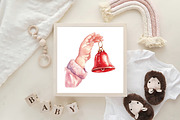 Baby's 1st Christmas Festive Clipart, an Illustration by CraftArtStudio (Thumbnail 6 of 6)