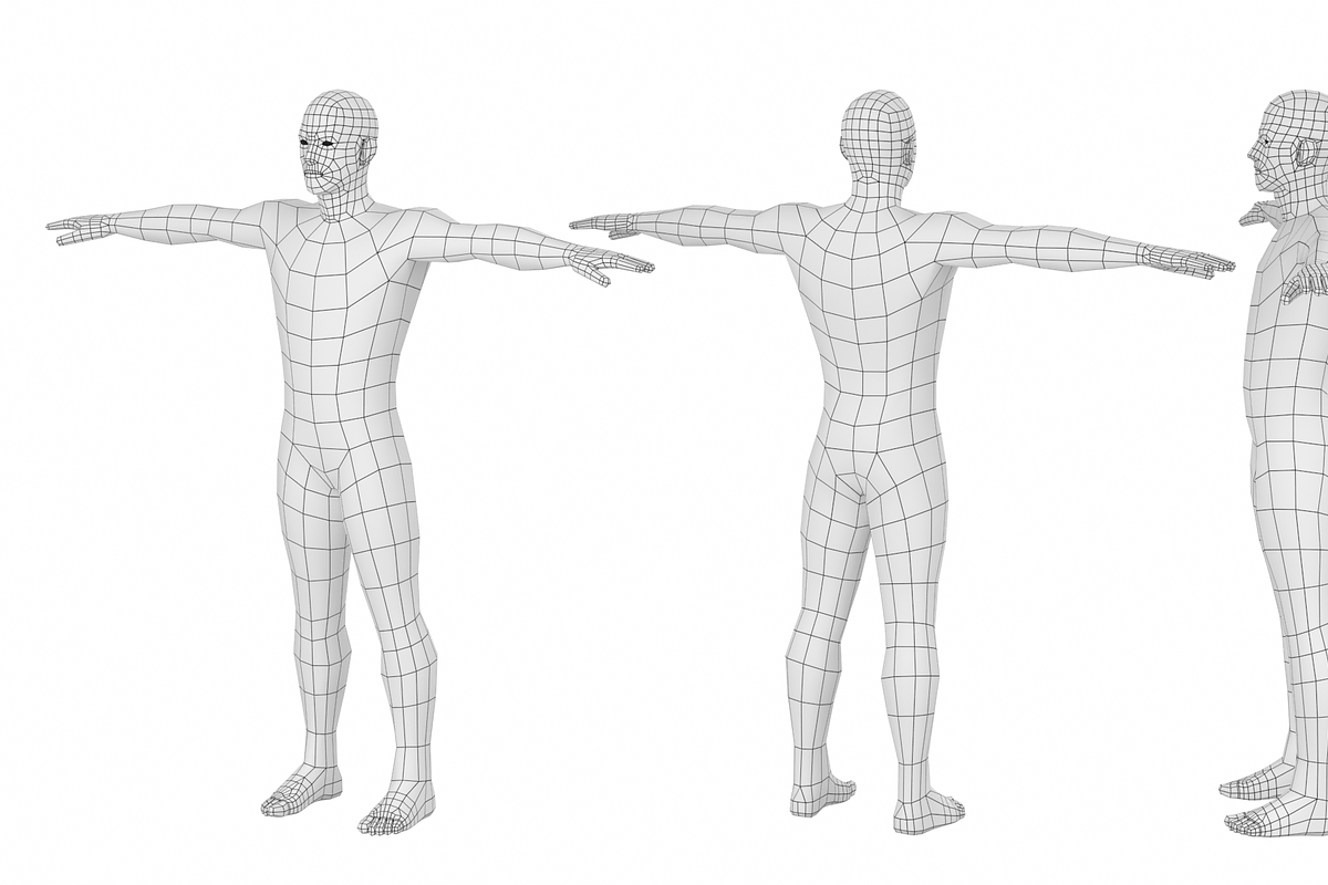 Natural Male T-Pose in 5 Topologies, a 3D by VK Studio (Photo 15 of 21)