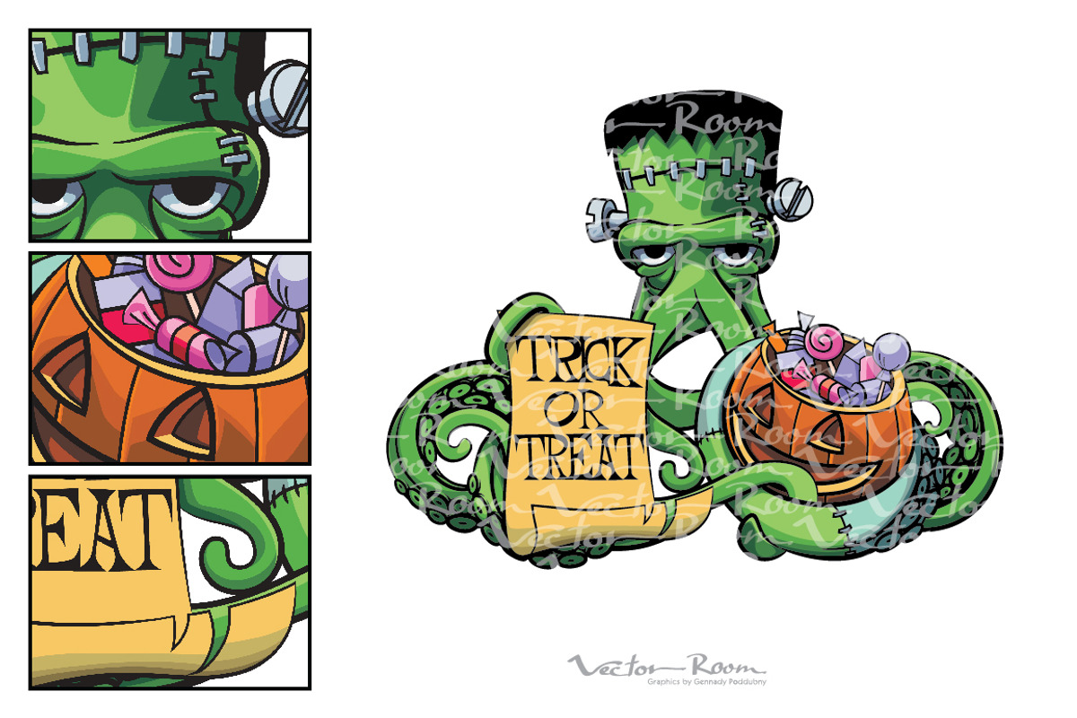 Octopus the Frankenstein, an Illustration by Vector Room
