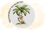 Whimsical Summer Palm Tree Clipart B, an Illustration by SVGArt (Thumbnail 8 of 9)