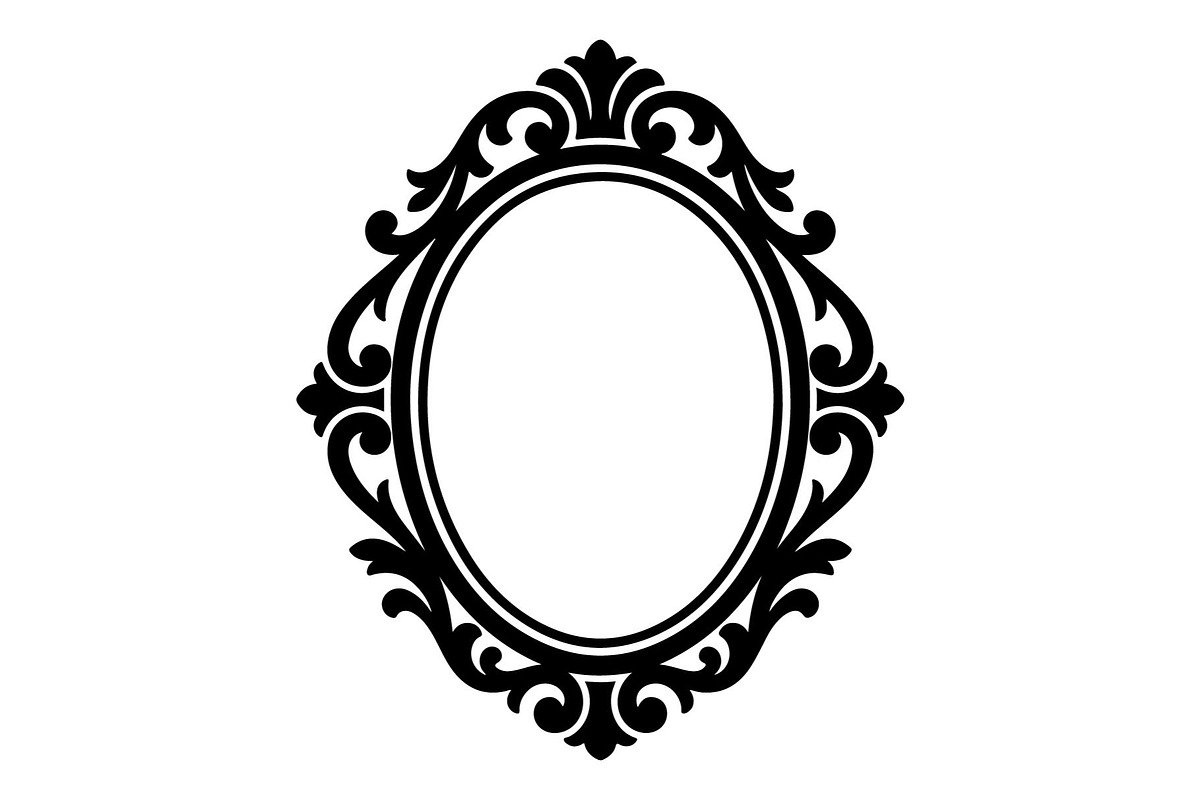 Elegant Oval Frame Silhouette, an Object Graphic by hafijul (Photo 4 of 4)