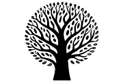 Stylized Tree Outline Clipart Pack, an Illustration by Designs_River (Thumbnail 2 of 7)