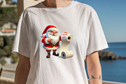 Watercolor Funny Santa Claus Clipart, an Illustration by SVGArt (Thumbnail 7 of 7)