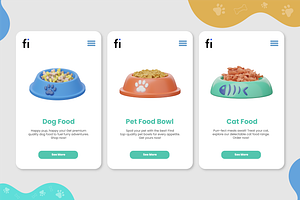 3D Pet Store Icon Set